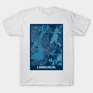 Longueuil - Canada Peace City Map T-Shirt